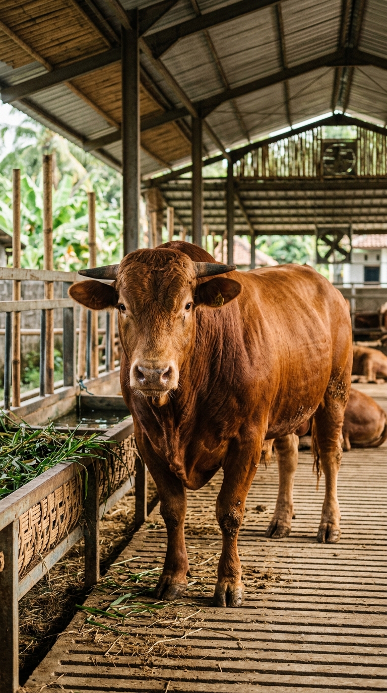 Sapi Limousin berpostur tegap dan sehat